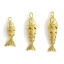 Image de 1 Pièce Breloques Bijoux d'Océan Respectueux de la Nature en Laiton Plaqué Or Véritable 18K Poisson Mobile à Zircone Cubique Clair
