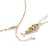 Imagen de 1 Unidad Respetuoso del Medio Ambiente Bohemia Joyería del océano 18K Oro Real Chapado Latón Cadenas de Bola Pez Collar con Colgante Unisexo Regalo 45cm + 5cm longitud