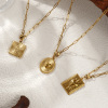 Picture of Eco-friendly Vacuum Plating Dainty Stylish 18K Gold Plated 304 Stainless Steel Paperclip Link Chain Heart Snake Pendant Charm Necklace For Women Gift 60cm(23.6") long