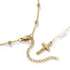 Picture of Eco-friendly PVD Vacuum Plating Exquisite Religious 18K Real Gold Plated 304 Stainless Steel Link Cable Chain Cross Prayer Beads Rosary Necklace Unisex Gift