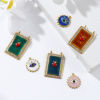 Picture of Eco-friendly PVD Vacuum Plating 304 Stainless Steel Religious Charms 18K Real Gold Plated Multicolor Enamel Ex Voto Heart Eye of Providence/ All-seeing Eye