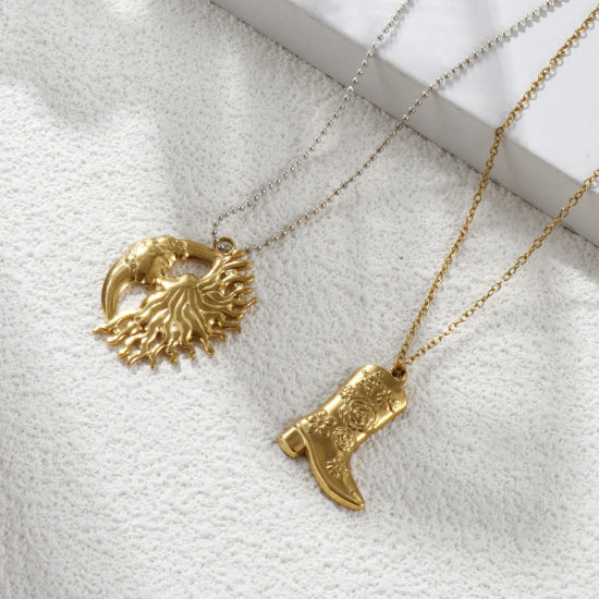 Immagine di 2 PCs Eco-friendly PVD Vacuum Plating 304 Stainless Steel Charms 18K Real Gold Plated