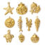 Immagine di 2 PCs Eco-friendly PVD Vacuum Plating 304 Stainless Steel Charms 18K Real Gold Plated