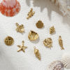 Bild von Umweltfreundliche PVD-Vakuumbeschichtung 304 Edelstahl Ozean Schmuck Charms 18K Echtgold plattiert Muschel Schildkröte