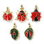 Imagen de 2 PCs Eco-friendly Brass Insect Charm Pendant 18K Real Gold Plated Red Ladybug Animal Enamel