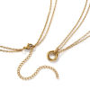 Picture of Eco-friendly PVD Vacuum Plating Minimalist 18K Real Gold Plated 304 Stainless Steel Link Cable Chain Circle Ring Pendant Charm Necklace For Women Gift 42cm(16.5") + 8cm(3.1") long