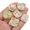 Picture of Eco-friendly 304 Stainless Steel Oil Painting Style Charms Multicolor Enamel