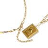 Picture of Eco-friendly PVD Vacuum Plating Exquisite 18K Real Gold Plated 304 Stainless Steel Paperclip Link Chain Rectangle Pendant Charm Necklace For Women Gift 42cm(16.5") + 5cm(2") long