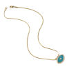 Picture of Eco-friendly PVD Vacuum Plating Exquisite 18K Real Gold Plated 304 Stainless Steel & Cubic Zirconia Snake Chain Eye Pendant Charm Necklace For Women Gift 45cm(17.7") long