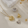 Imagen de 2 Unidades Respetuoso del Medio Ambiente Latón día de San Valentín Colgantes Oro Real Chapado Corazón 3D