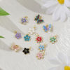 Imagen de 2 PCs Eco-friendly Brass Charms 18K Real Gold Plated Multicolor Enamel Flower Butterfly
