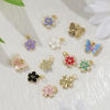 Imagen de 2 PCs Eco-friendly Brass Charms 18K Real Gold Plated Multicolor Enamel Flower Butterfly