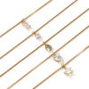 Изображение 1 Piece Eco-friendly PVD Vacuum Plating Stylish Geometric 18K Real Gold Plated 304 Stainless Steel & Cubic Zirconia Snake Chain Pendant Charm Necklace For Women Gift 45cm(17.7") long