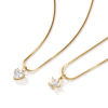 Изображение 1 Piece Eco-friendly PVD Vacuum Plating Stylish Geometric 18K Real Gold Plated 304 Stainless Steel & Cubic Zirconia Snake Chain Pendant Charm Necklace For Women Gift 45cm(17.7") long