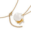 Picture of 18K Real Gold Plated Link Cable Chain Pendant Charm Necklace, 304 Stainless Steel & Natural Shell 45cm(17.7") + 5cm(2"), For Women, Exquisite Ocean Jewelry Gift, Eco-friendly PVD Vacuum Plating