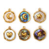 Picture of Eco-friendly PVD Vacuum Plating 304 Stainless Steel & Natural Shell Charms 18K Real Gold Plated