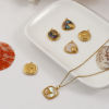 Picture of 1 Piece Eco-friendly PVD Vacuum Plating 304 Stainless Steel & Natural Shell Charms 18K Real Gold Plated