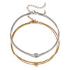 Imagen de 1 Unidad Respetuoso del Medio Ambiente Elegante día de San Valentín Multicolor 304 Acero Inoxidable Cadenas de Curb Corazón Tobillera De Capas MúLtiples Para Mujeres Regalo 23cm longitud