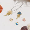 Picture of Brass Ocean Jewelry Charms 18K Gold Plated Enamel Shell Jellyfish