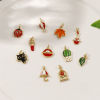 Picture of 2 PCs Eco-friendly Brass Charms 18K Real Gold Plated Enamel