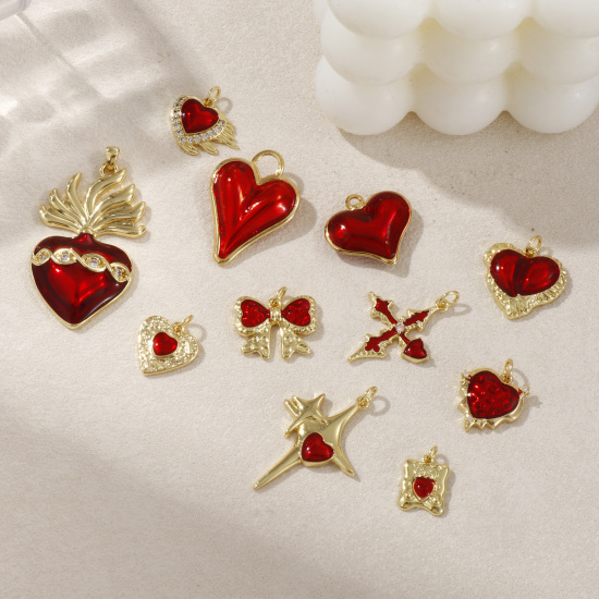 Изображение 1 Piece Eco-friendly Brass Charms 18K Real Gold Plated Enamel
