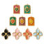 Image de 2 PCs Eco-friendly PVD Vacuum Plating 304 Stainless Steel Charms 18K Real Gold Plated Multicolor Enamel Flower Ex Voto Heart