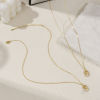 Imagen de 18K Oro Real Chapado Cadena de Cable Cruz Óvalo Collar con Colgante, Latón 46cm + 6cm, Para Mujeres, Claro Circón Artificial Mayúscula Letra Mensaje " A-Z " Movible, Exquisito Elegante Regalo, Respetuoso del Medio Ambiente, 1 Unidad