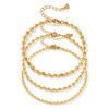 Picture of Eco-friendly PVD Vacuum Plating Exquisite 18K Real Gold Plated 304 Stainless Steel Ball Chain Anklet For Women Gift 22cm(8.7") long