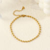 Picture of Eco-friendly PVD Vacuum Plating Exquisite 18K Real Gold Plated 304 Stainless Steel Ball Chain Anklet For Women Gift 22cm(8.7") long