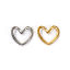 Immagine di 5 PCs Eco-friendly PVD Vacuum Plating 304 Stainless Steel Valentine's Day Charms Multicolor Enamel Heart Hollow 17mm x 15mm