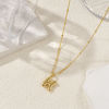 Imagen de 18K Oro Real Chapado Cadenas de Curb Letra Mayúscula Collar con Colgante, Latón 45cm + 5cm, Para Mujeres, Mensaje " A-Z " Exquisito Regalo, Respetuoso del Medio Ambiente, 1 Unidad