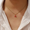 Imagen de 18K Oro Real Chapado Cadena de Cable Cruz Estrella de mar Collar con Colgante, 304 Acero Inoxidable 45cm + 5cm, Para Mujeres, Mancomunidad Esmalte Exquisito Joyería del océano Regalo, Recubrimiento al Vacío PVD Ecológico, 1 Unidad