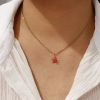 Imagen de 18K Oro Real Chapado Cadena de Cable Cruz Estrella de mar Collar con Colgante, 304 Acero Inoxidable 45cm + 5cm, Para Mujeres, Mancomunidad Esmalte Exquisito Joyería del océano Regalo, Recubrimiento al Vacío PVD Ecológico, 1 Unidad