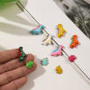 Picture of 1 Piece Eco-friendly PVD Vacuum Plating 304 Stainless Steel Charms 18K Real Gold Plated Enamel Dinosaur Animal Frog 3D