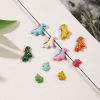Picture of 1 Piece Eco-friendly PVD Vacuum Plating 304 Stainless Steel Charms 18K Real Gold Plated Enamel Dinosaur Animal Frog 3D