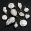 Picture of 10 PCs 304 Stainless Steel Charms Gold Plated Geometric Imitation Pearl