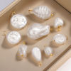 Picture of 10 PCs 304 Stainless Steel Charms Gold Plated Geometric Imitation Pearl