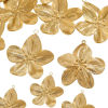 Picture of 5 PCs Eco-friendly PVD Vacuum Plating 304 Stainless Steel Retro Pendants Flower