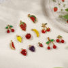 Picture of 1 Piece Eco-friendly PVD Vacuum Plating 304 Stainless Steel 3D Charms 18K Gold Plated Fruit Enamel