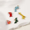 Picture of 1 Piece Eco-friendly PVD Vacuum Plating 304 Stainless Steel 3D Charms 18K Gold Plated Animal Enamel