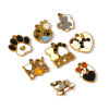 Picture of Eco-friendly PVD Vacuum Plating 304 Stainless Steel Pet Memorial Charms 18K Gold Plated Enamel