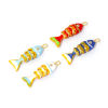 Picture of Eco-friendly Brass Ocean Jewelry Charms 18K Real Gold Plated Enamel Fish Animal 3D Movable Clear Cubic Zirconia 28mm x 9mm