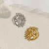 Picture of 2 PCs Eco-friendly PVD Vacuum Plating 304 Stainless Steel Galaxy Pendants Sun Moon Face 3.3cm x 2.8cm