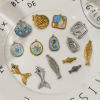 Picture of Eco-friendly PVD Vacuum Plating 304 Stainless Steel Ocean Jewelry Charms Fish Animal 3D