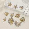 Picture of 1 Piece Eco-friendly PVD Vacuum Plating 304 Stainless Steel Pendants 18K Real Gold Plated & Silver Tone Two Tone