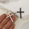 Imagen de 1 Piece Eco-friendly Brass Religious Charms 18K Real Gold Plated Enamel Cross 3.6cm x 2.3cm