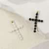 Imagen de 1 Piece Eco-friendly Brass Religious Charms 18K Real Gold Plated Enamel Cross 3.6cm x 2.3cm