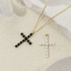 Imagen de 1 Piece Eco-friendly Brass Religious Charms 18K Real Gold Plated Enamel Cross 3.6cm x 2.3cm