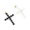 Imagen de 1 Piece Eco-friendly Brass Religious Charms 18K Real Gold Plated Enamel Cross 3.6cm x 2.3cm