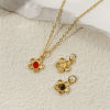 Imagen de 1 Piece Eco-friendly Brass & Gemstone Charms 18K Real Gold Plated Flower 16mm x 10mm